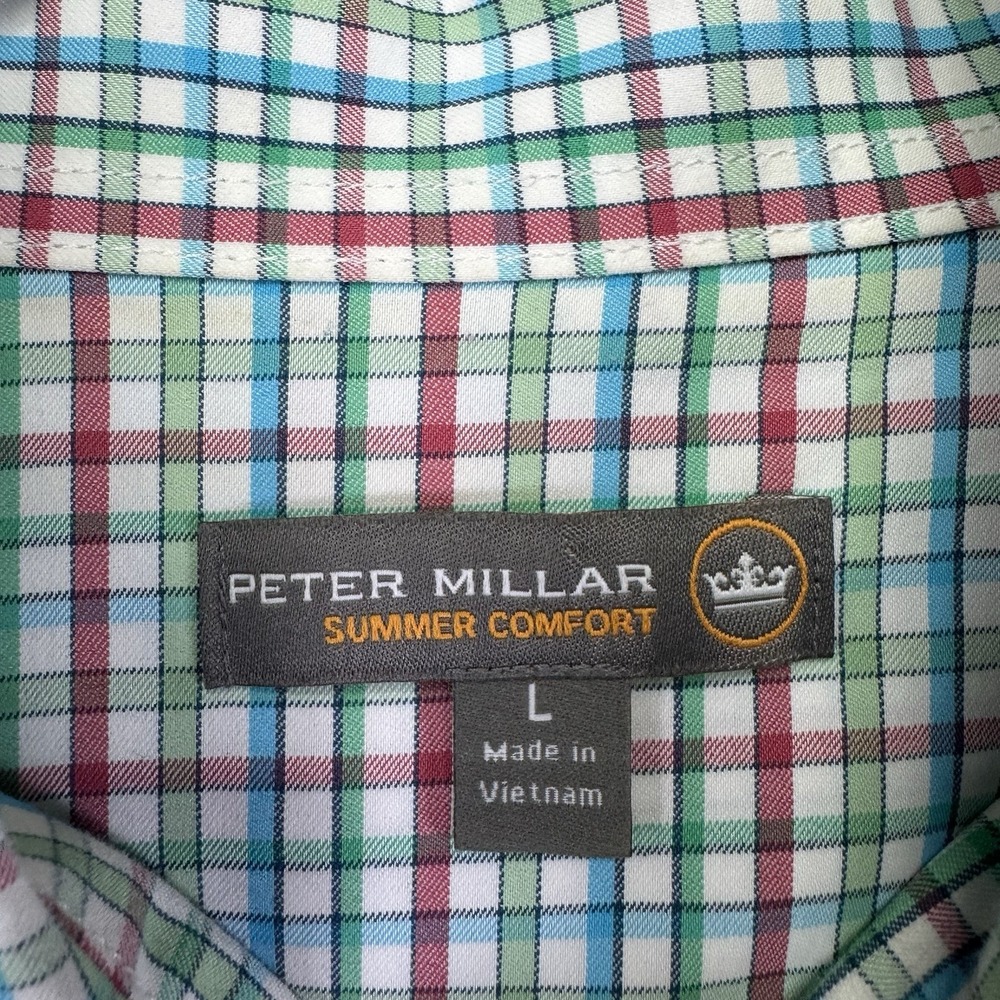 Peter Millar Shirt Mens Large Summer Comfort Performance Long Sleeve Button Down - Picture 9 of 16